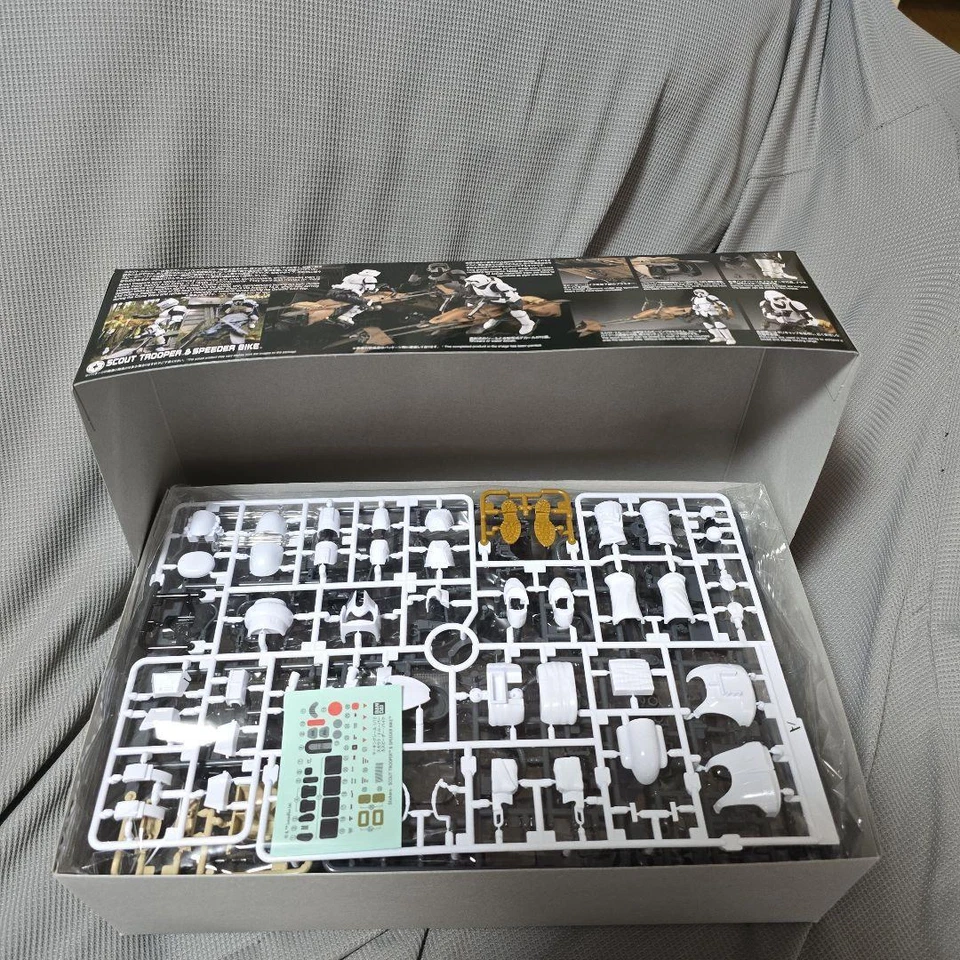 1/12 Scout Trooper & Speeder Bicicleta Star Wars Return Jedi Figura Modelo Plástico Foto 2 de 4