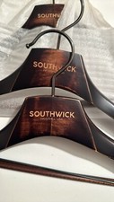 southwick Set of 6 Luxurious Brown Wooden Suit Hangers back In Stock 
