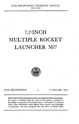 63 Page TM 9-396 7.2-inch Multiple Rocket Launcher M17 MLRS Manual on Data CD