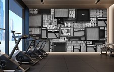 3D Bookshelf Photo B3113 Business Wallpaper Wall Mural Self-adhesive Commerce