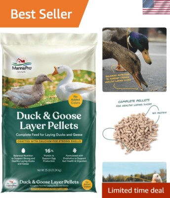 Nutritious Duck Layer Pellets - 25 lb of Balanced Nutrition for All Life Stages