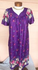 ANTHONY RICHARDS Muu Muu Sz S V-Neck 1 Pocket Caftan Lounger EASY CARE Modest