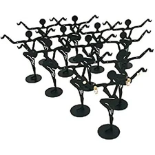 RJ Displays 12 Pcs Black Metal Earring Dancers Jewelry Showcase Display Stands