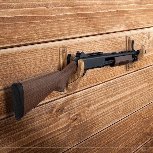 Waffenständer Wandhalterung Holz Flinte Gewehrhalter Aufhänger Waffenaufsteller Vintage Gun Ho - Bild 5 von 8