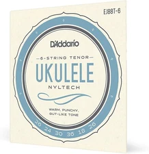 D'Addario EJ88T-6 Nyltech Ukulele 6 String Tenor Uke 