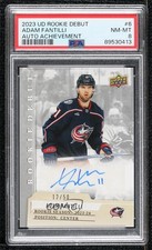 2023 Upper Deck UD Rookie Debut Achievement 12/50 Adam Fantilli PSA 8 Auto q2c