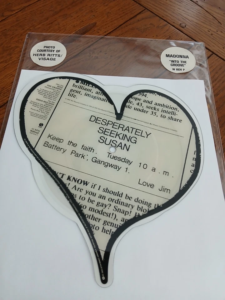 Madonna-Into The Groove Original Heart Shaped Picture Disc  1985 Sire UK Import - Image 2 of 4