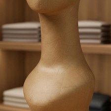 Paper M ch Head Shape Sturdy Base Scarf Choker Display Head for Boutique