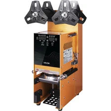 Fully Automatic Tea Cup Sealing Machine, 500-650 Cups/H, 180 mm Max Height, Gold