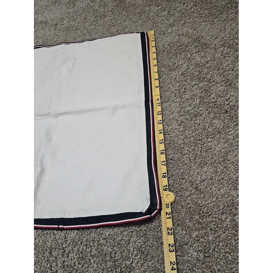 Tommy Hilfiger Almohada Individual Sham King Blanco Azul Marino Rojo Borde Algodón Náutico Foto 3 de 4