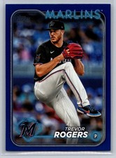 2024 Topps Update Royal Blue Parallel Trevor Rogers US54 Miami Marlins PWE