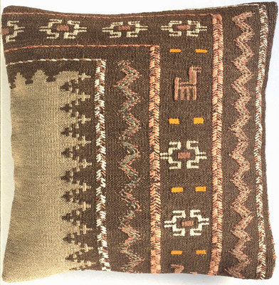Kilim pillow old Persian Baloch nomads beige Persian baluch pillow cushion