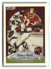 1990 Fleer Gerald Riggs Washington Redskins #165