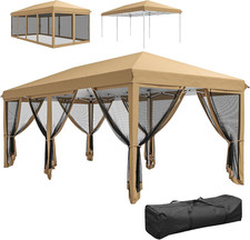 Gazebo Pieghevole 6X3 Pop up Con 6 Zanzariere Rimovibili, Altezza Regolabile E B