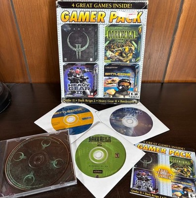 4 GAMER PACK, QUAKE II, Dark Reign 2, Heavy Gear II, Battlezone 2, PC CD-ROM EUC