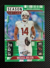 2024 Panini Contenders Optic Season Ticket Michael Wilson Green Pulsar Prizm /49