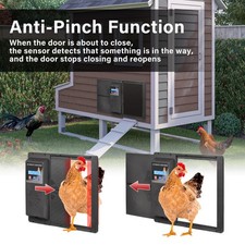 Automatic Chicken Coop Door Auto Chicken Door Opener Timer Sensor US