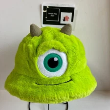 Tokyo Disney Resort Mike Wazowski Fluffy Bucket Hat Cap Monsters Inc USED