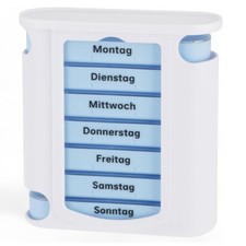 Weekly Pill Box Organizer Medicine Box 4 Times a Day Language in Germany label 