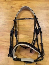 Halter Ego Florence Double Bridle w Slimline Browband. Size X-FULL.