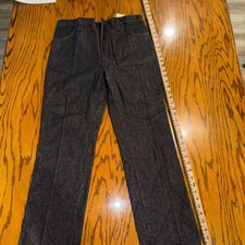 Vintage 80s Rustler Black Denim Pants Jeans Made In USA Style 87621 Size 38 X 30