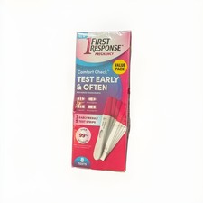 First Response Check Pregnancy Test, 8 Ct Value Pack Pink  White Exp 10/2026