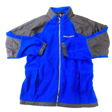ZeroXposur Boys Jacket L 14/16 Blue Black Full Zip Fleece Warm Winter Outerwear