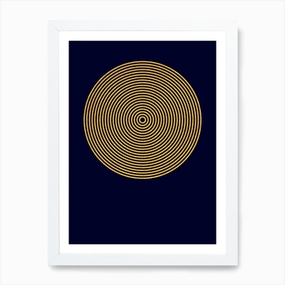 Parallel Gold Circle Kunstdruck gerahmt Wandbild Poster Leinwanddruck Bild