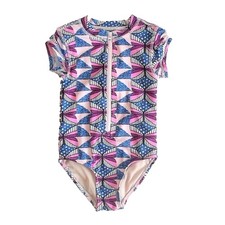 Tea Collection Tea Collection Girls 1-Piece Swimsuit Size: 3t 3 Pink | Blue Girl