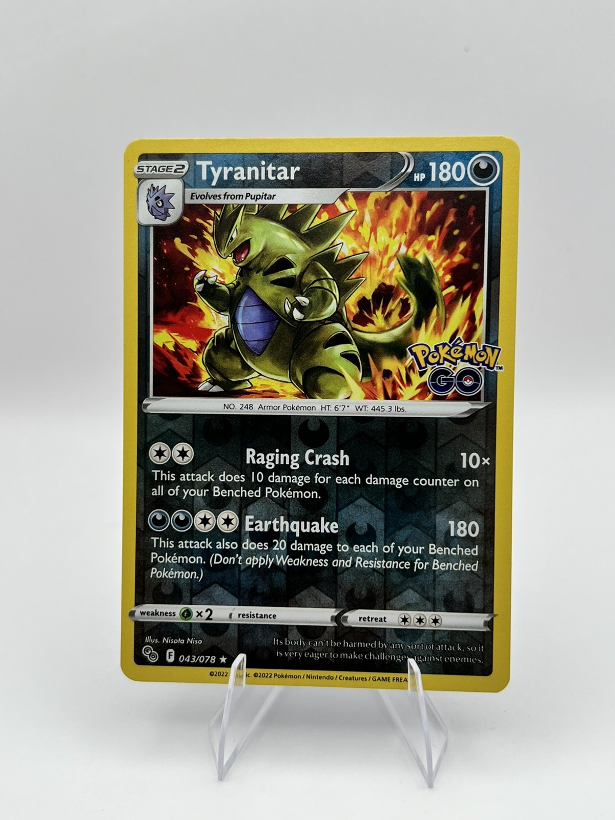 Tyranitar Hp 180 Foil #43 Pokémon Card 2022