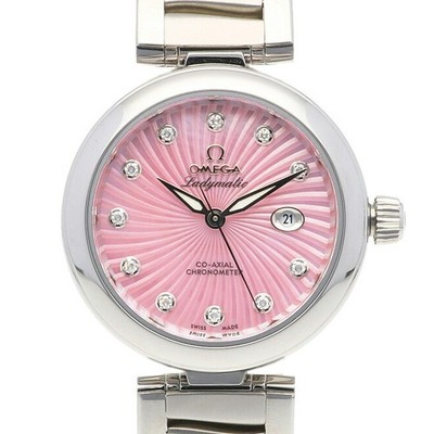 OMEGA Omega Ladymatic 11 Diamant Automatik Damenarmbanduhr Pink Zifferblatt 34mm