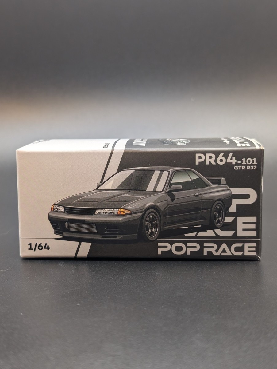 Pop Race Nissan Skyline GTR R32 Gun Grey Metallic PR64-101 | eBay