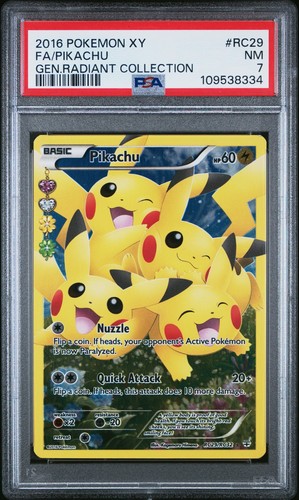 PSA 7 - Pikachu RC29/RC32 XY Generations Radiant Collection - Pokemon