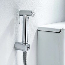 Portable Bidet Sprayer Set Brass Handheld Toilet Shower Hose Kit Black Tap