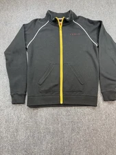Tesla Motors Corp Jacket Mens Med  Black Full Zip Soft Shell Fleece Red Logo