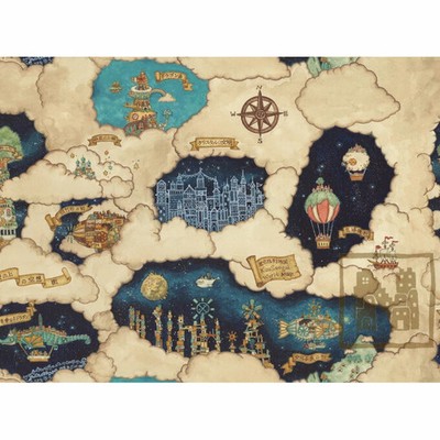 Kuusou Gai General Store Postcard Hoshi Kuusou Gai Map [Included A]