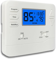 Thermostat for Heat Pump,Programmable Thermostat for Home,Single-Stage Systems,2
