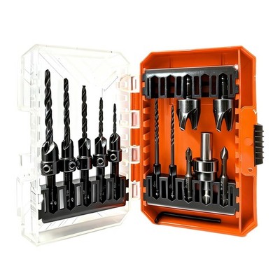 15-Piece Countersink Drill Bit Set, Adjustable Tapered Counter Sink Drill Bit...