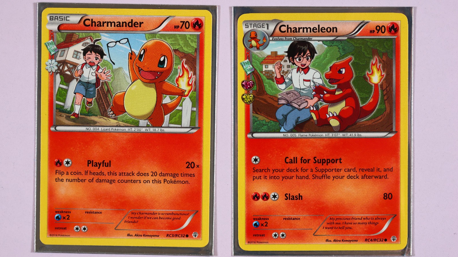 Pokemon Charmander RC3 & Charmeleon RC4 Radiant Collection Lot NM