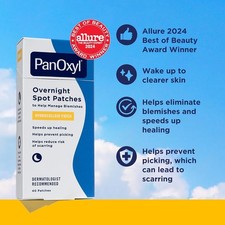 3 PanOxyl PM Overnight Spot Patches - 40 Clear Patches Each 3 Pack - 120 Total