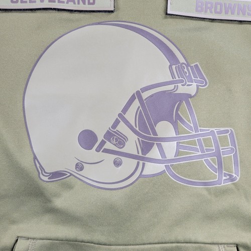 Nike Cleveland Browns Kids Sweatshirt M Green Camo Army Salute To Service Hoodie - Picture 11 of 12