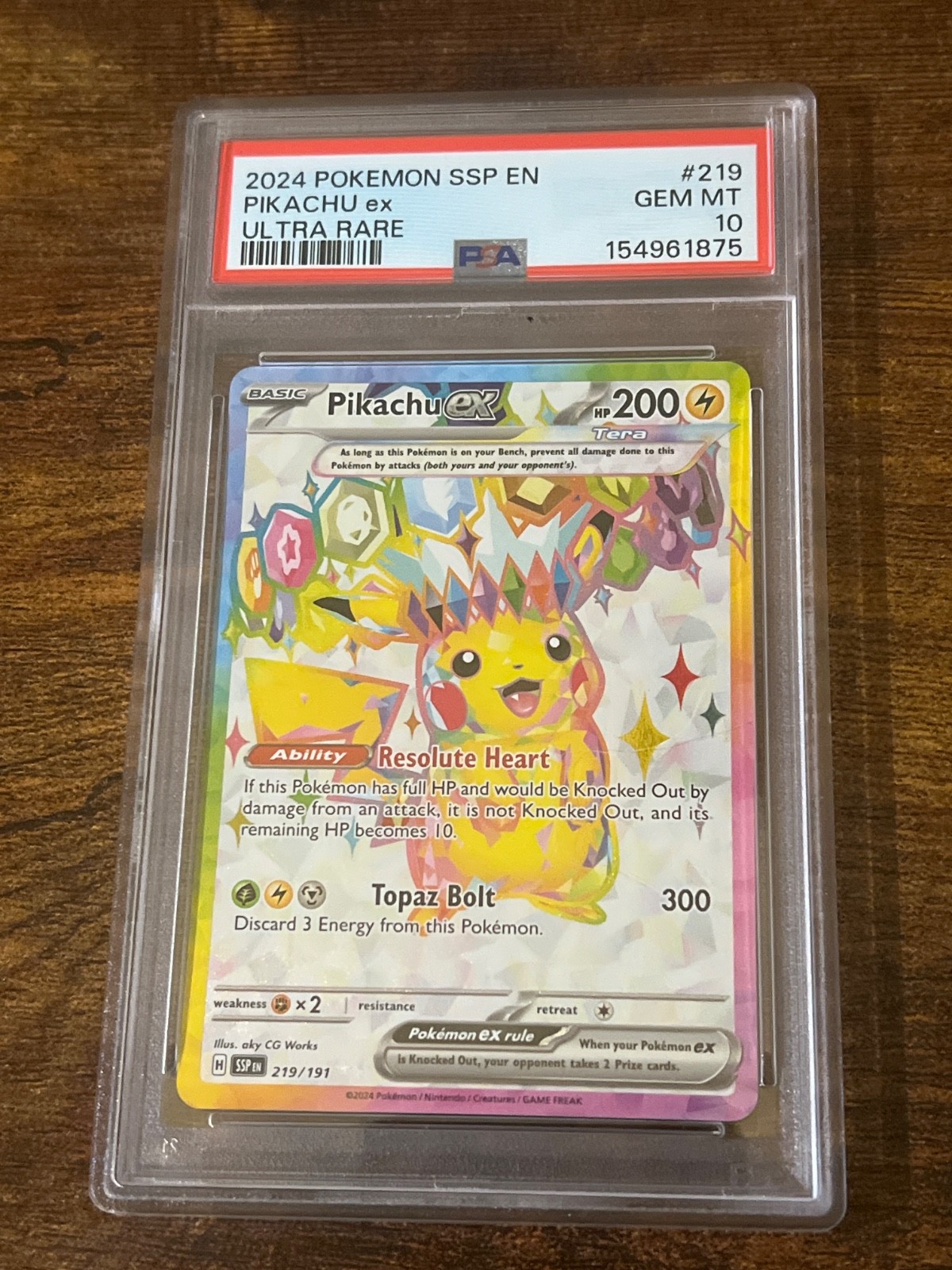 Pikachu ex 219/191 Sv08: Surging Sparks Holo