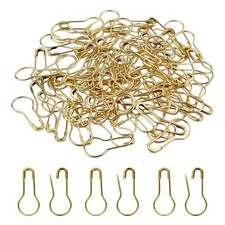 300Pcs Premium Metal Gourd Pins - 0.8" Gold Bulb Safety Pins for Clothing Tag...