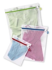 3 Sizes Color Coded Zippered Mesh Wash Bags (...