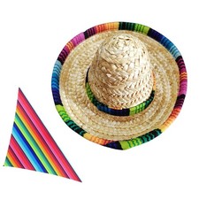 Mexican Hat Dog Costume Bandana Birthday Party Hats for Pets with