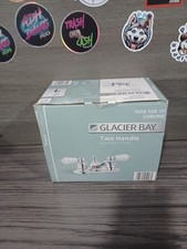 Glacier Bay 4 in. Double-Handle Low-Arc Bathroom Faucet w