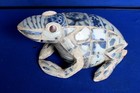 BIG FROG 12"LONG STAUE OF SHARDS OF CHINESE ZHANGZHOU SWATOW MING PORCELAIN — photo 1