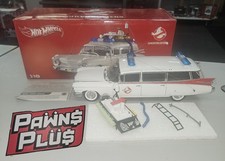 1:18 Hot Wheels 1959 Cadillac Miller GHOSTBUSTERS ECTO-1 White Movie Car