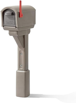 Step2 Mailmaster Express Mailbox & Post, Weather Resistant, Large Outdoor Mailbo