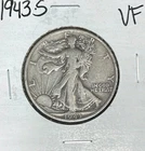 1943-S WALKING LIBERTY SILVER HALF DOLLAR  ~ VF  ~ NICE COIN ~ 90% SILVER